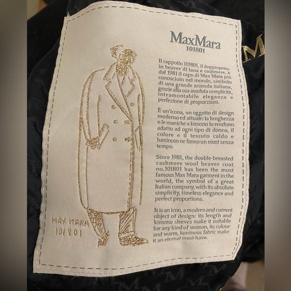 Max mara maxmara madame icon 101801 black coat - Picture 12 of 14